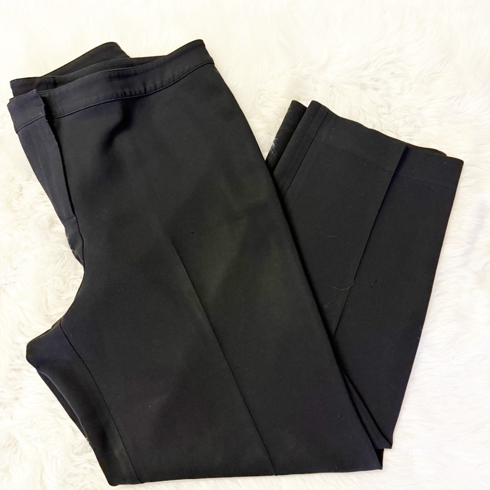 St. John Caviar Black Pants Straight Leg Size 12